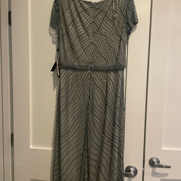 Adrianna Papell - beaded blue dress, size 6 - Picture 5 of 5